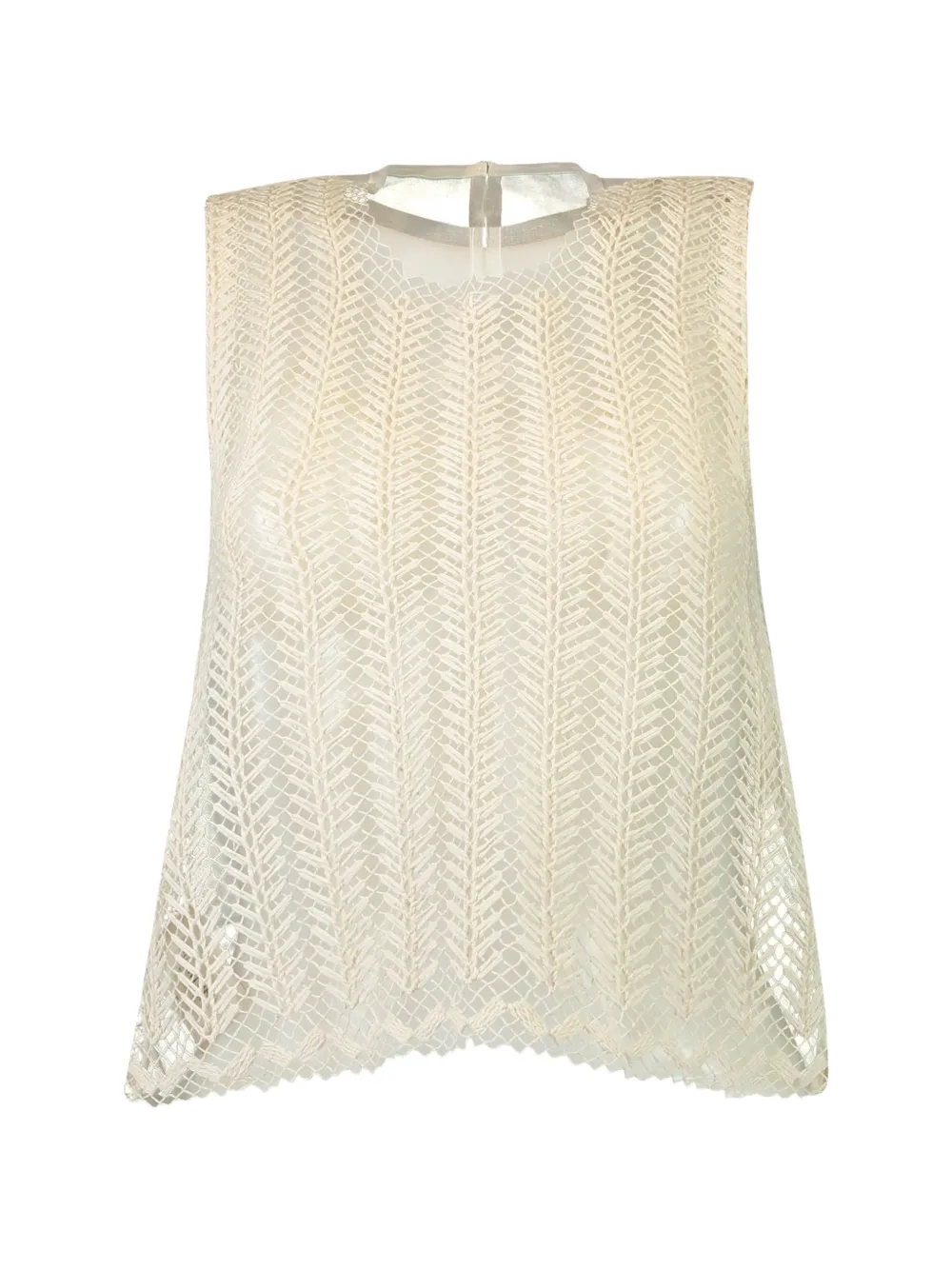 CURATORIA Yunga crochet-knit top - Toni neutri