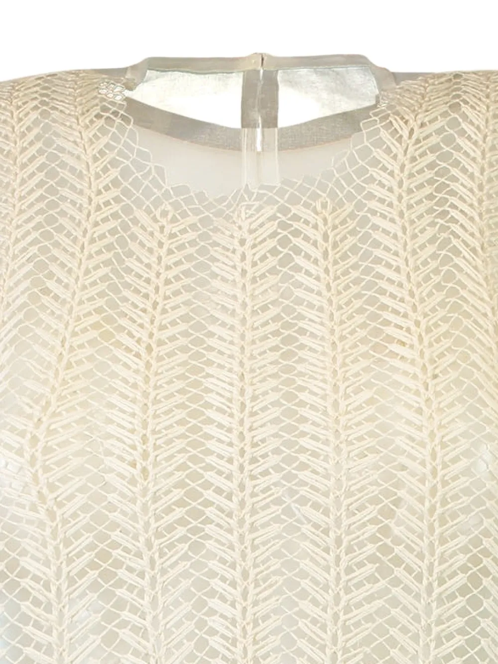  Curatoria Yunga Crochet-knit Top - Tons Neutres 