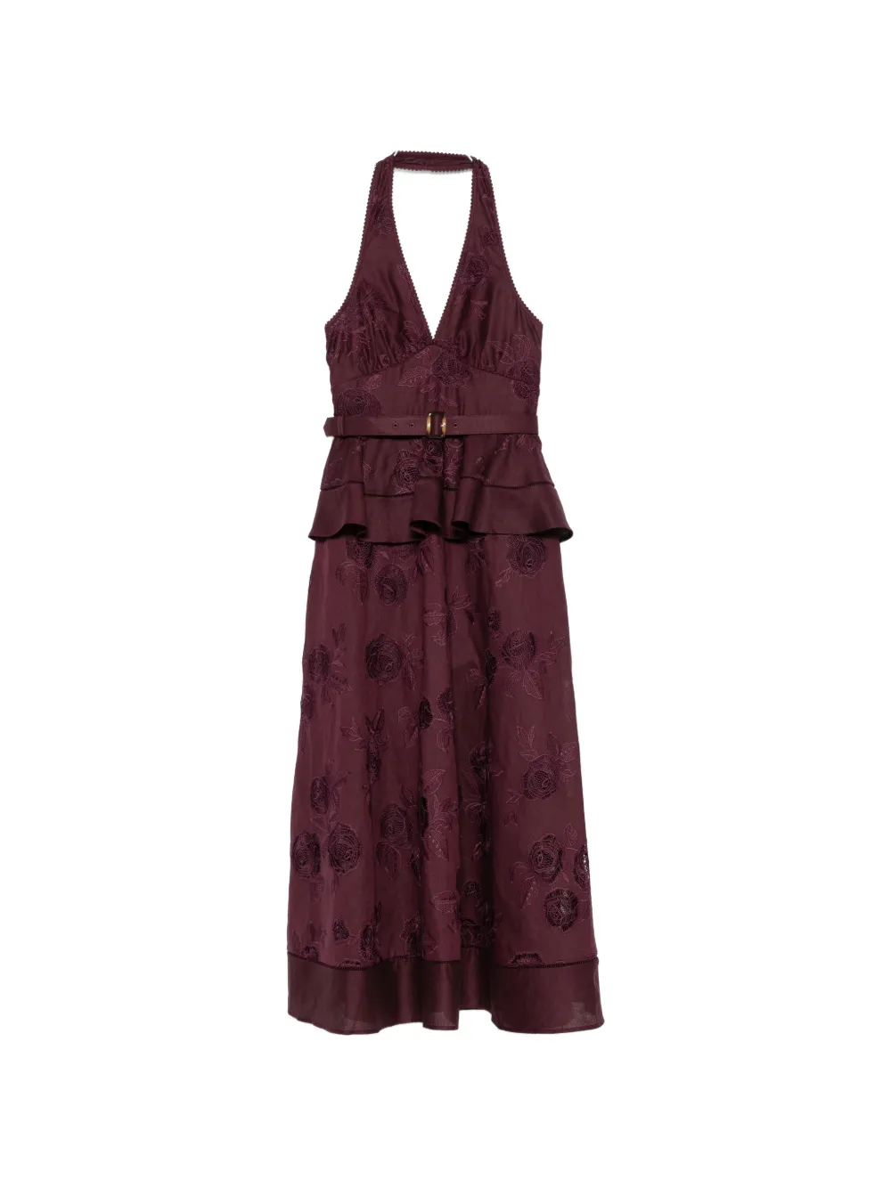 self-portrait Green Cord Lace Midi Dress | Smart Closet