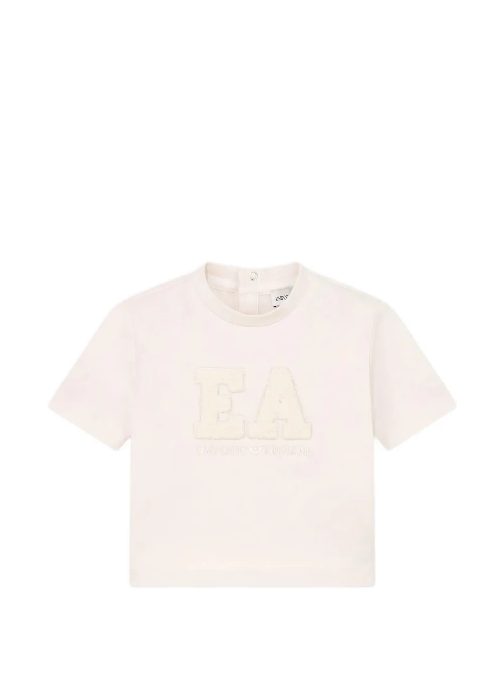 Emporio Armani Kids T-shirt- en shortsset met logo-patch Beige