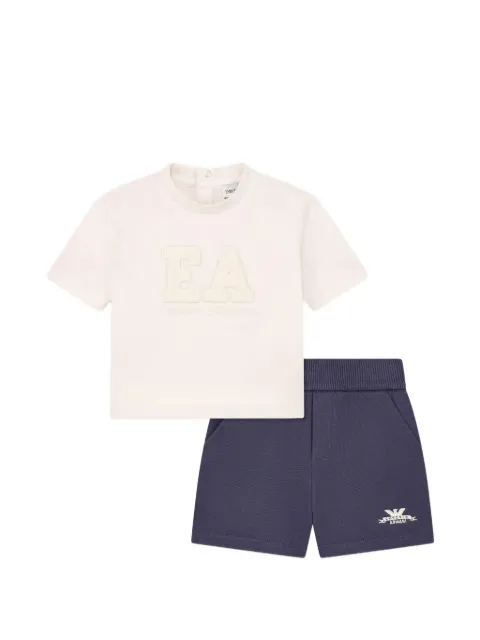 Emporio Armani Kids logo-patch T-shirt shorts set