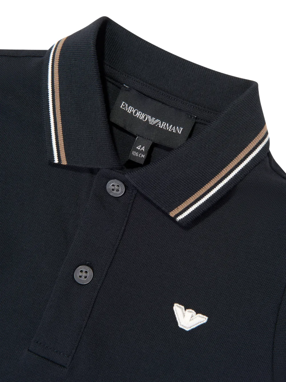 Emporio Armani Kids Poloshirt met logopatch Blauw
