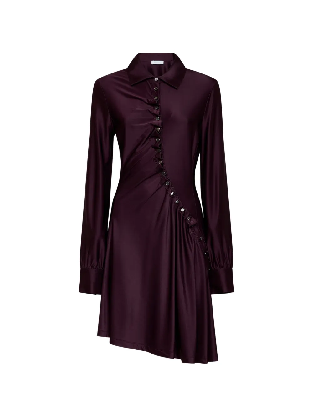 Rabanne asymmetric gathered dress - Purple
