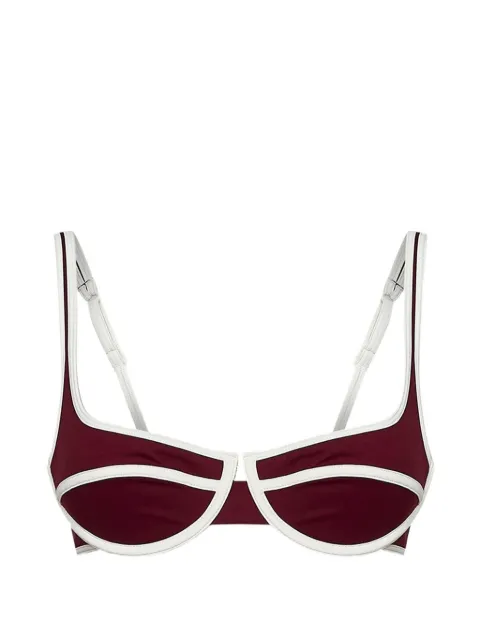 MC2 Saint Barth contrast-trim bikini top
