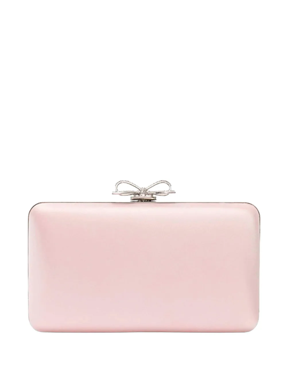 Self-Portrait bow-detail clutch bag - Rosa