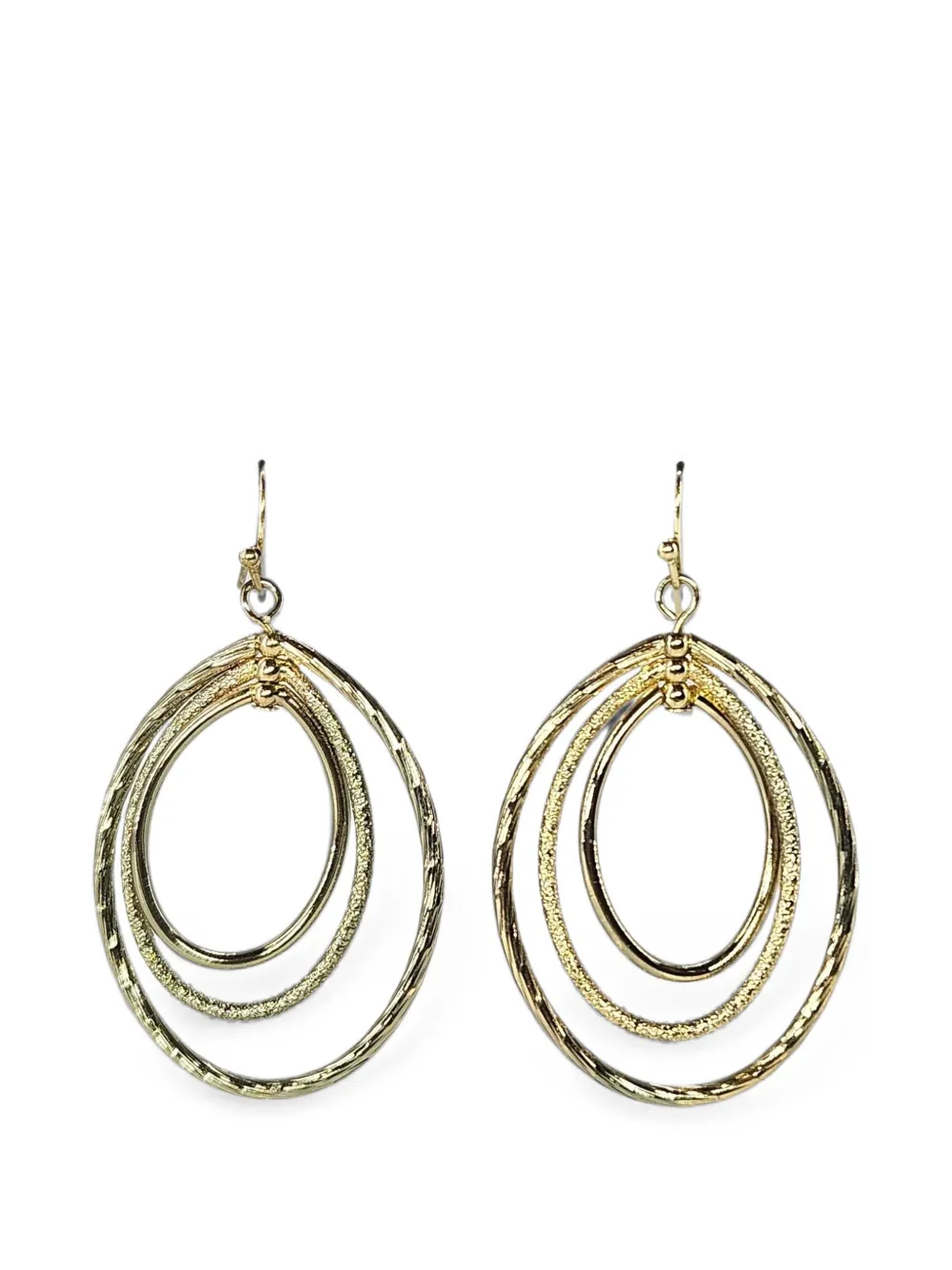 Madison etched multi-oval earrings - Oro