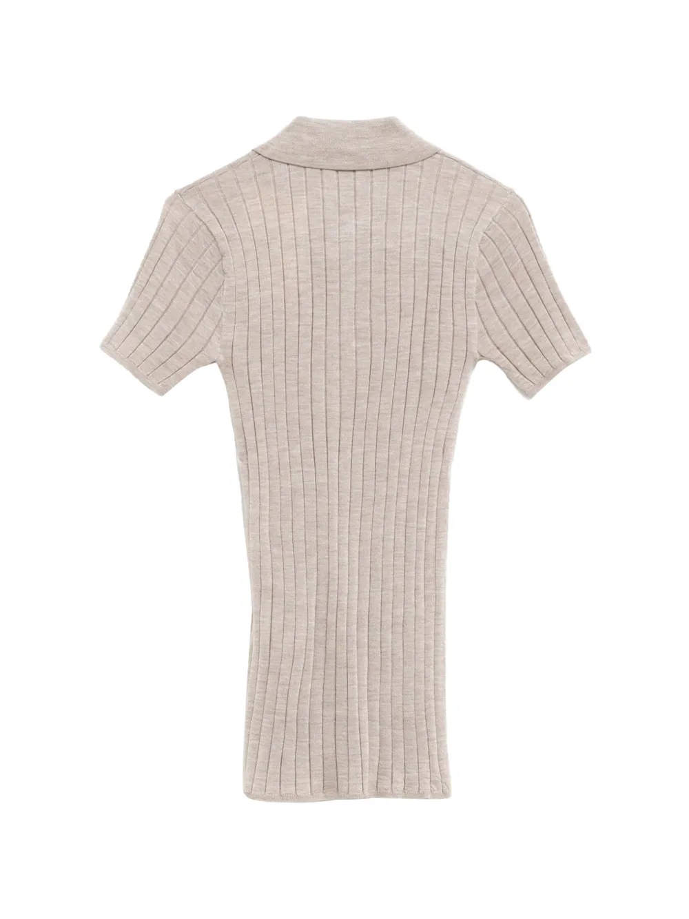 TOTEME Ribgebreide polotop Beige