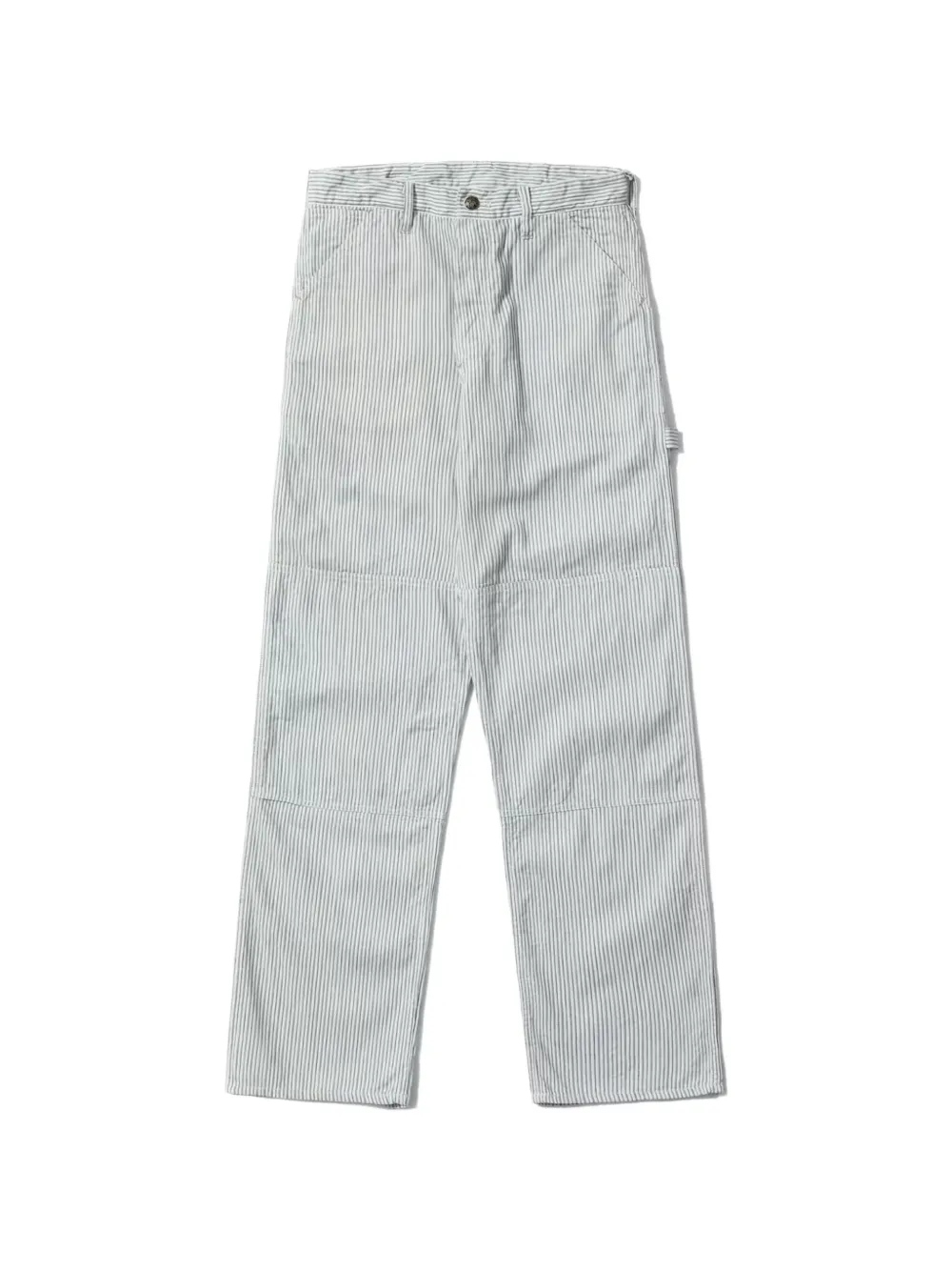 Sugar Cane Jeans Fiction Romance striped straight-leg work trousers - Bianco
