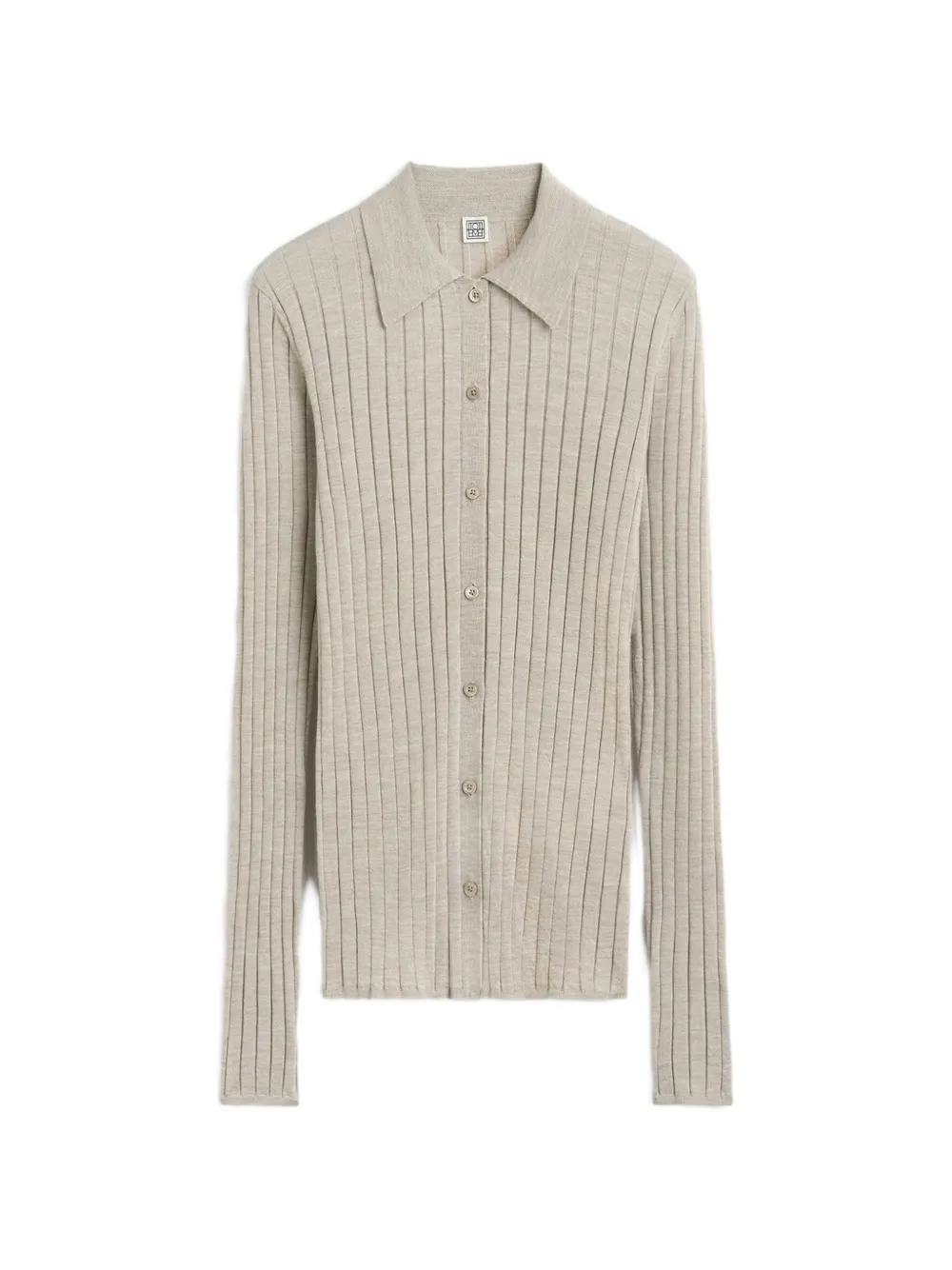 TOTEME ribbed-knit cardigan - Nude