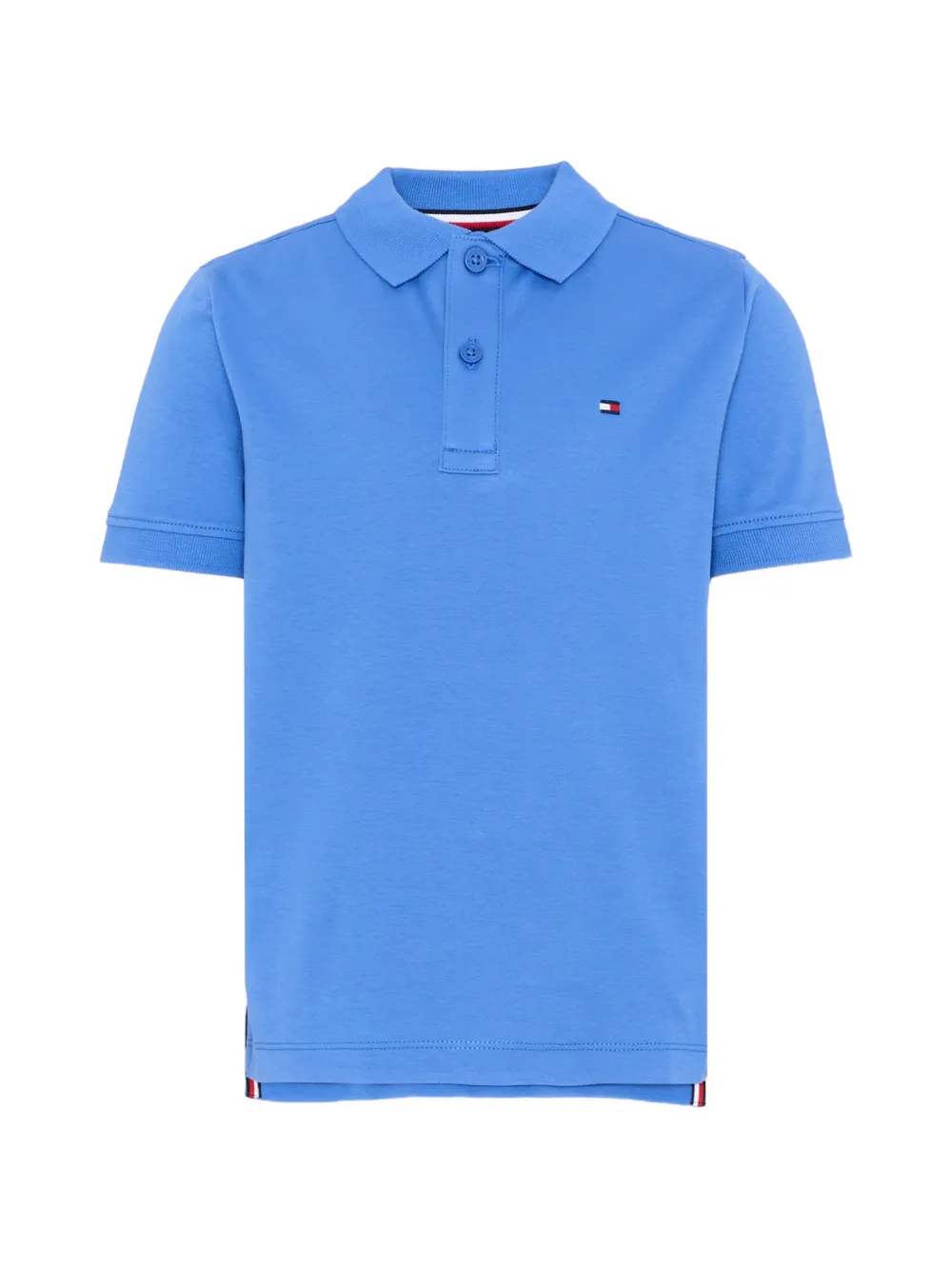 Tommy Hilfiger Junior logo-embroidered short-sleeve polo shirt - Blu