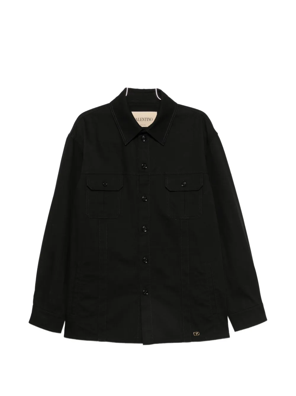 Valentino Garavani VLogo button-up overshirt - Schwarz