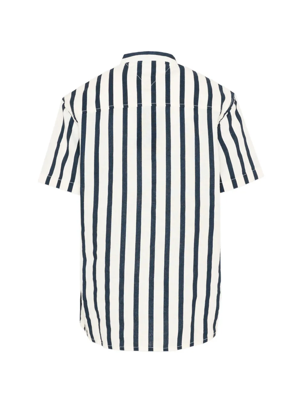 Tommy Hilfiger Junior Gestreept overhemd met opstaande kraag Beige
