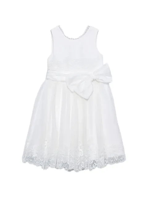 Abel & Lula lace-trim bow-detail dress