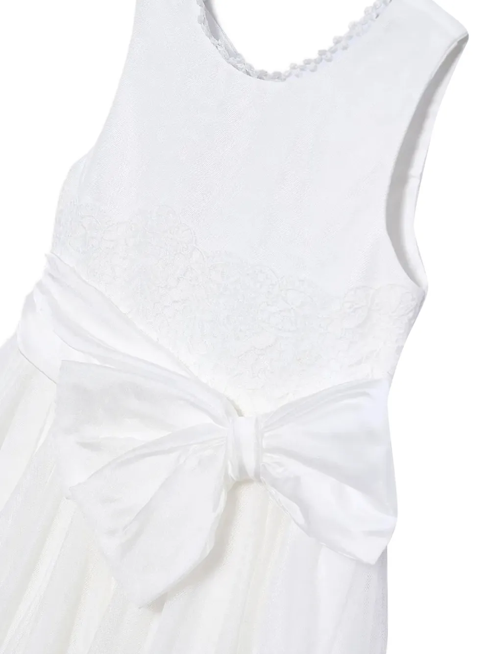 Abel & Lula Jurk met kanten afwerking en strikdetail Wit