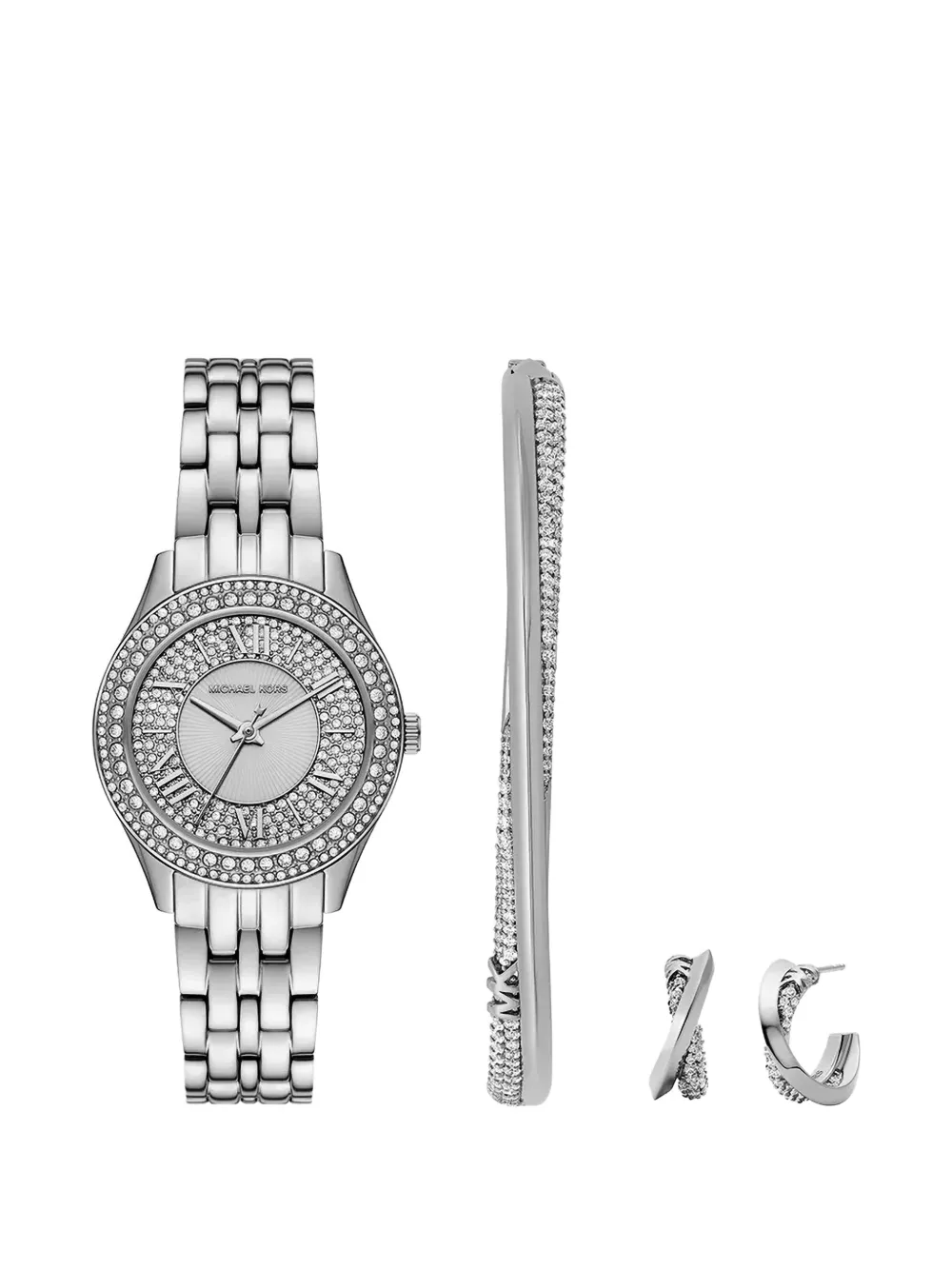 Michael Kors Set orologio e gioielli Harlowe mini color oro - Argento
