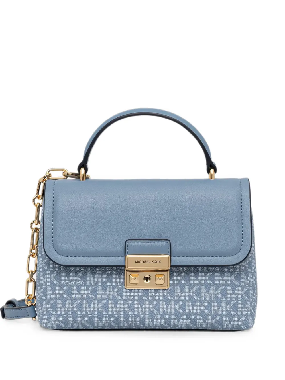 Michael Michael Kors logo-pattern foldover mini bag - Blu