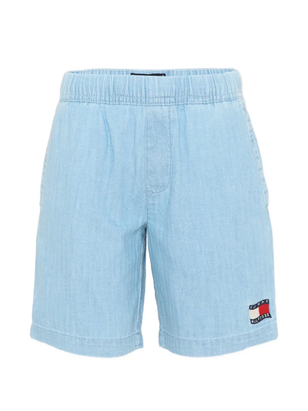 Tommy Hilfiger Junior logo-patch elasticated shorts - Blue