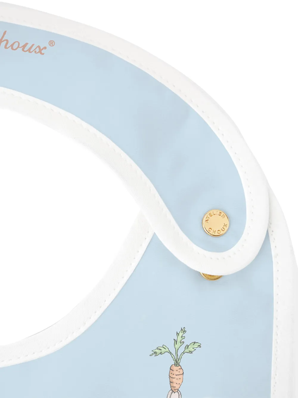 Atelier Choux Spring Bunny slabbetje met print Blauw