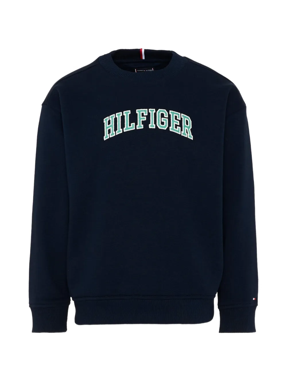 Tommy Hilfiger Junior logo-appliqué sweatshirt - Blu
