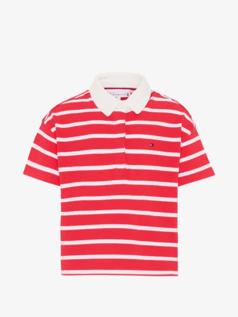 Tommy Hilfiger Junior striped short-sleeve polo shirt
