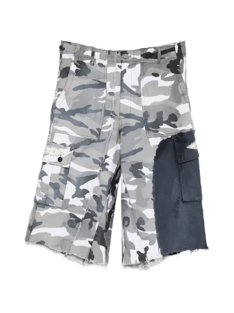 INNOCENCE NYC Camo Asymmetry studs shorts