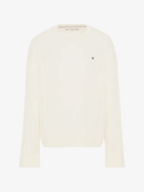 Tommy Hilfiger Junior pointelle-knit sweater