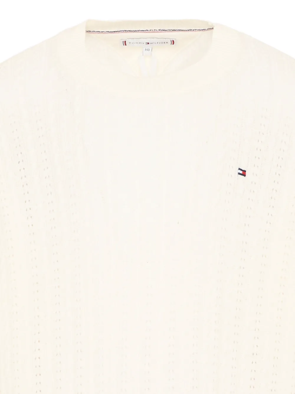Tommy Hilfiger Junior Pointelle gebreide trui Beige