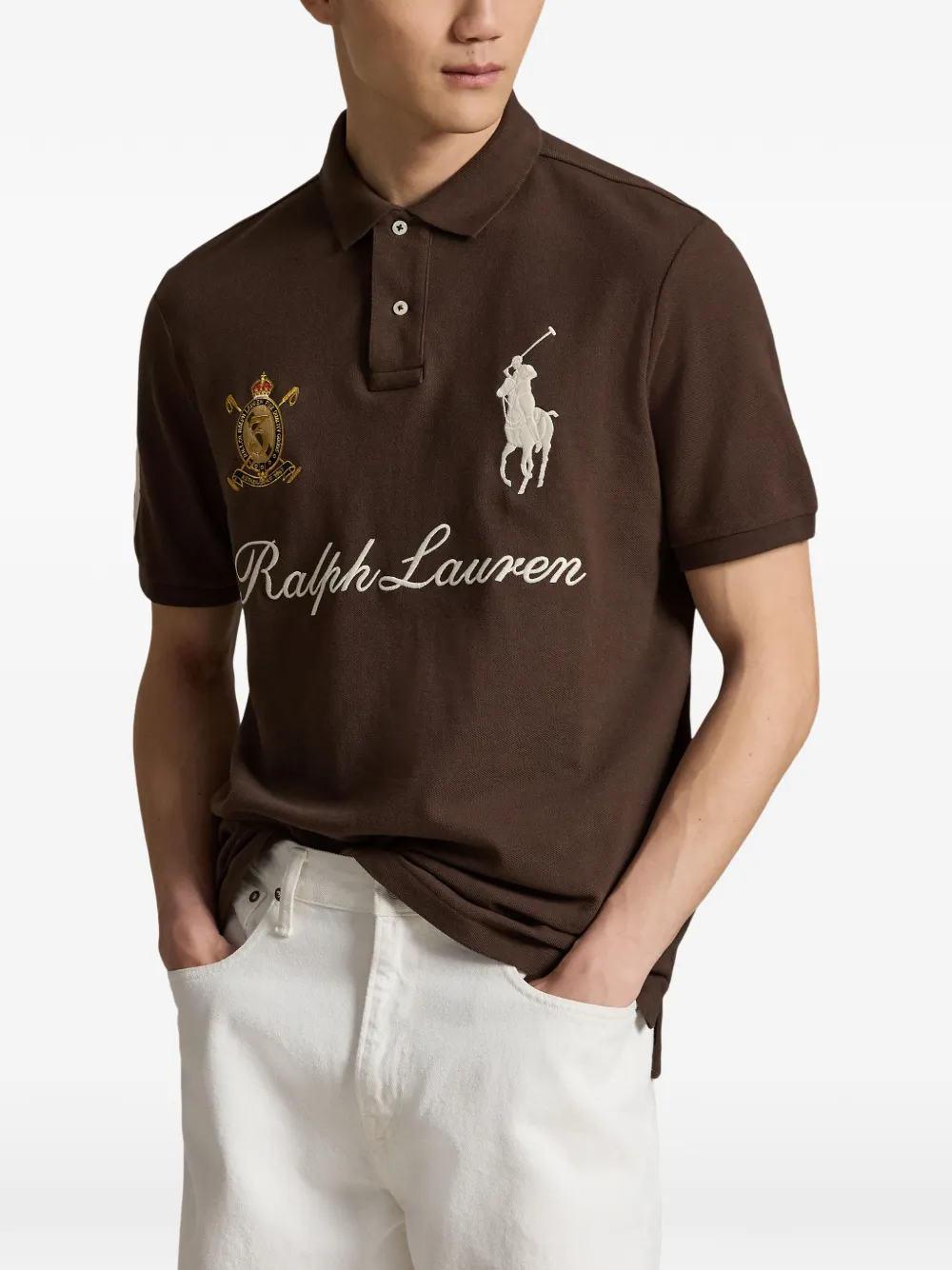 Polo Ralph Lauren Big Pony logo-embroidered Polo Shirt | Brown