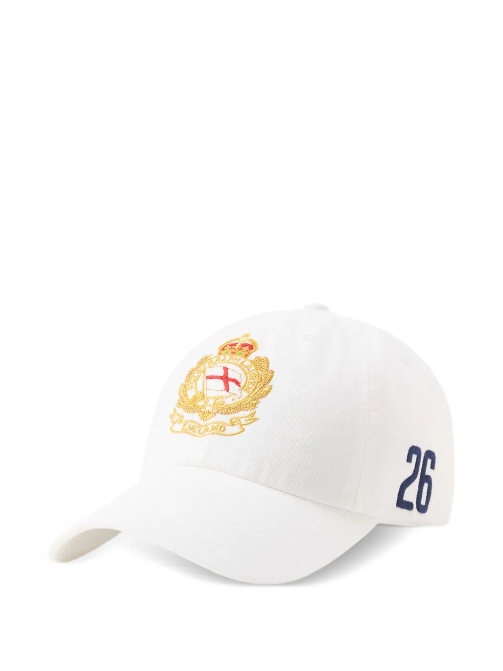 Polo Ralph Lauren Baseballkappe mit Wappenstickerei - Weiß