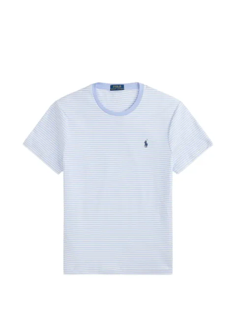 Polo Ralph Lauren striped embroidered-logo T-shirt