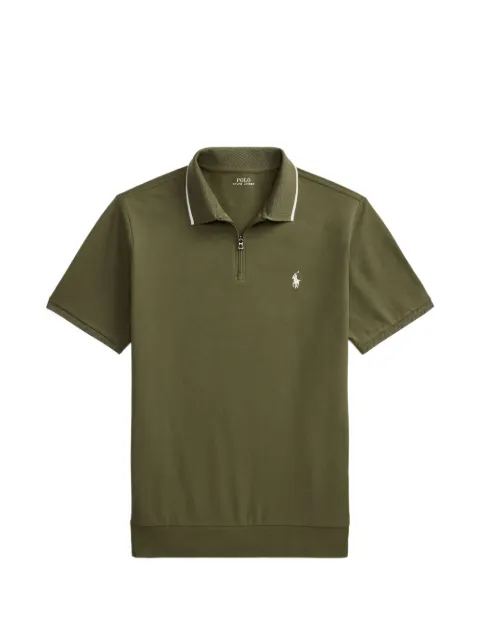 Polo Ralph Lauren logo-embroidered zip-up polo shirt