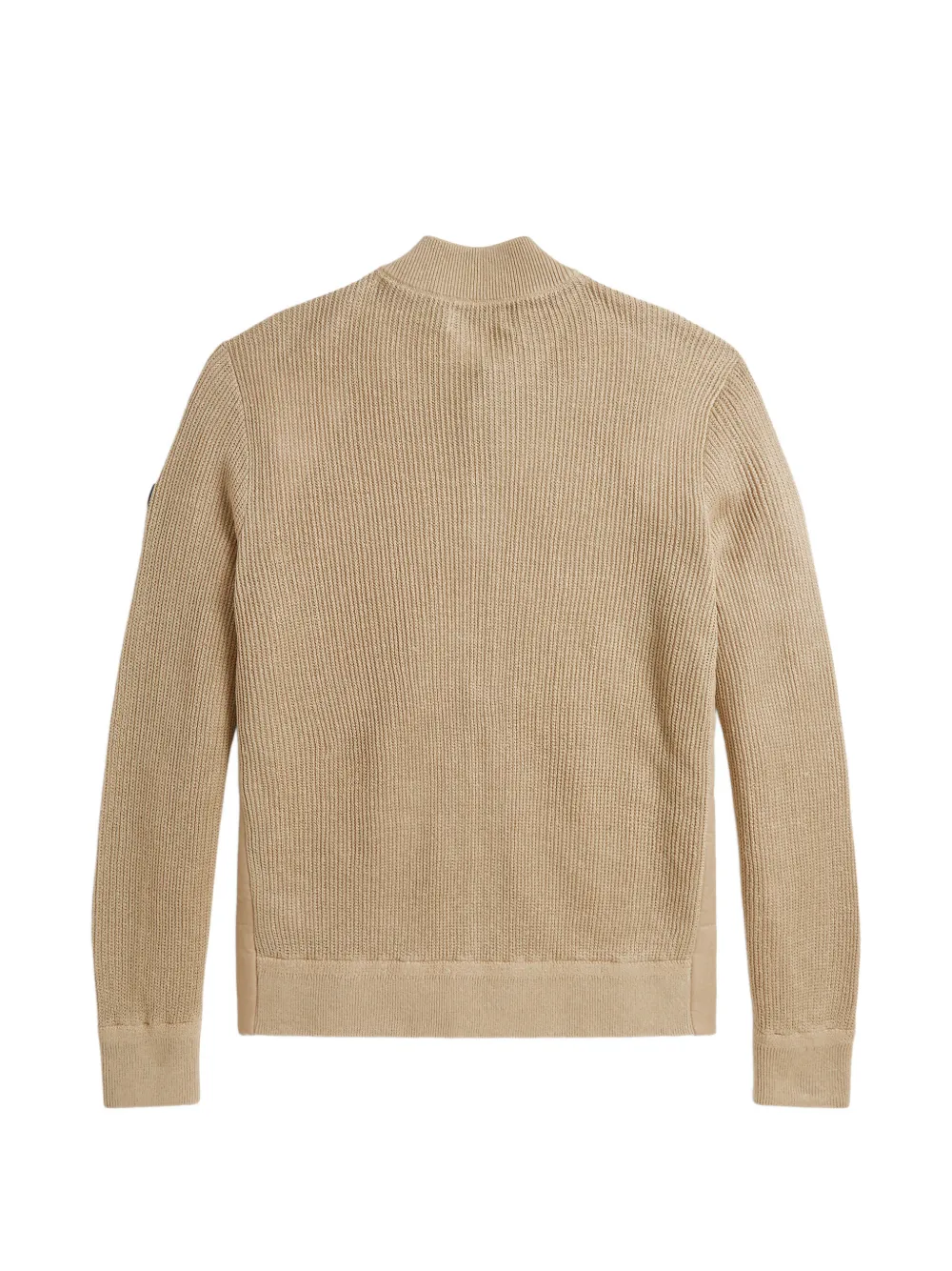 Polo Ralph Lauren Geribbeld vest met rits en gewatteerd vlak Beige