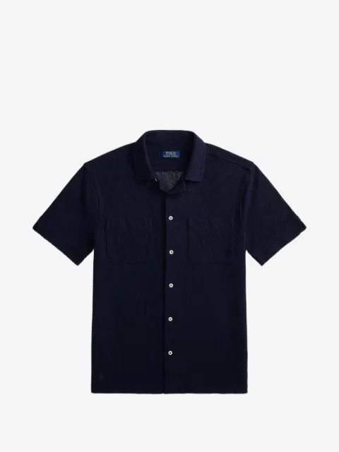 Polo Ralph Lauren mesh-knit patch-pocket shirt