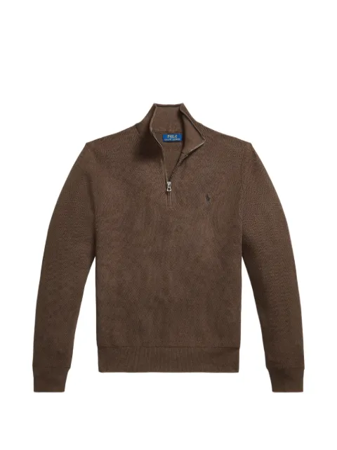 Polo Ralph Lauren quarter-zip textured-knit sweater