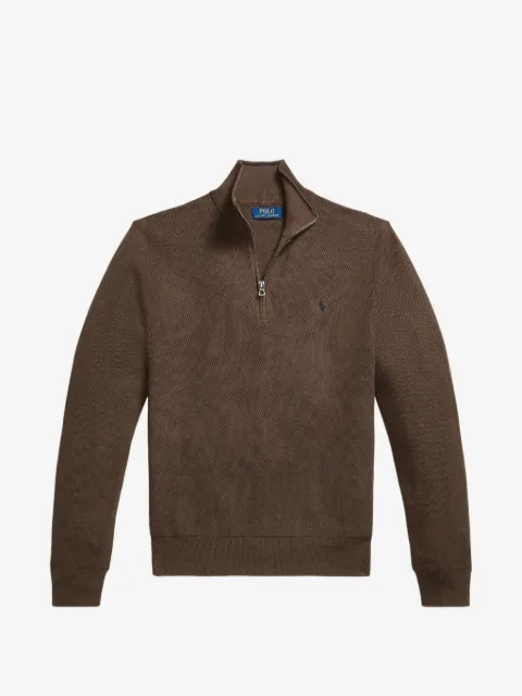 Polo Ralph Lauren quarter-zip textured-knit sweater