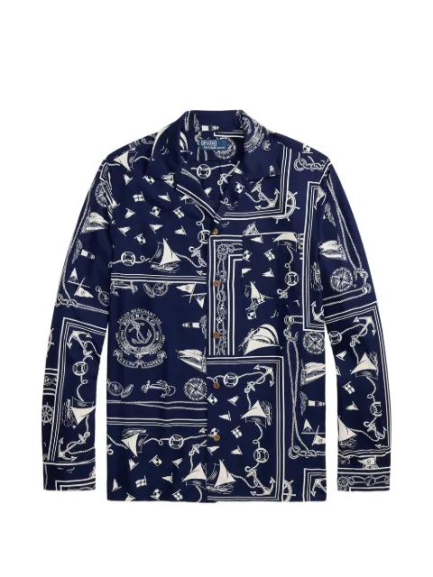 Polo Ralph Lauren nautical-print bandana-patchwork shirt