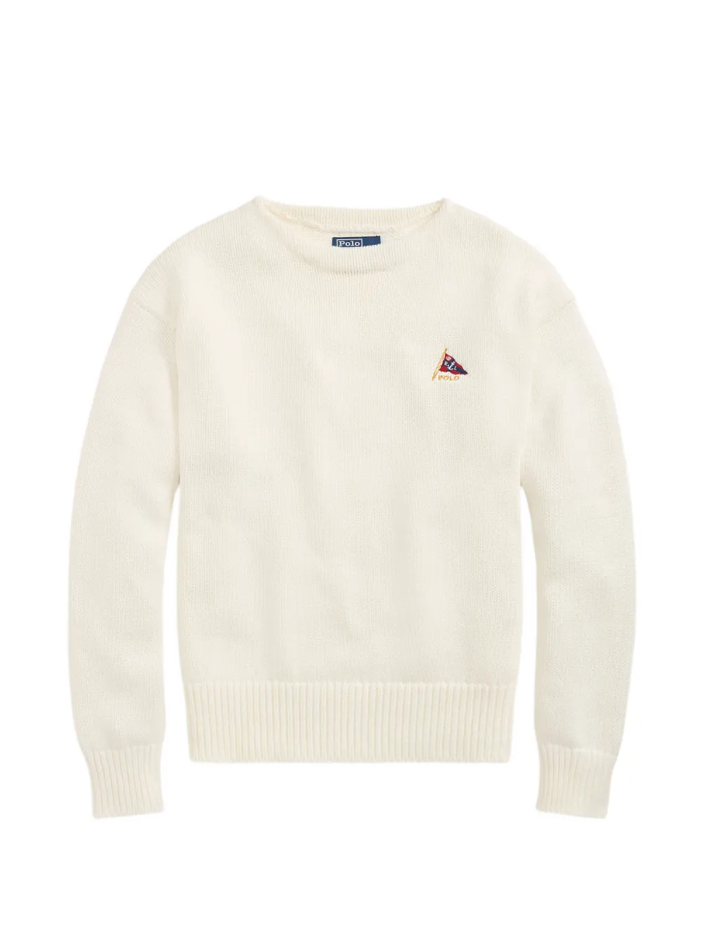 Polo Ralph Lauren Maglione a coste con logo ricamo - Toni neutri