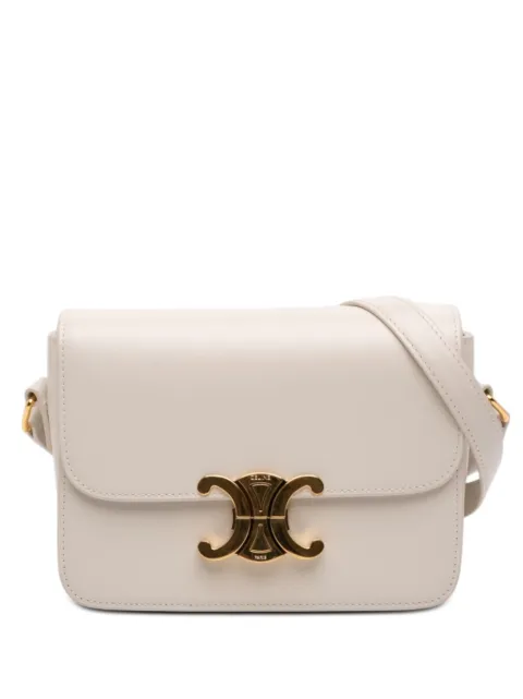 Celine Pre-Owned 2024 Teen Shiny Calfskin Triomphe crossbody bag
