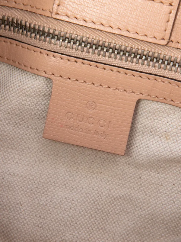 Gucci Pre-Owned 2016-2026 Medium Calfskin Blooms Bamboo Shopper