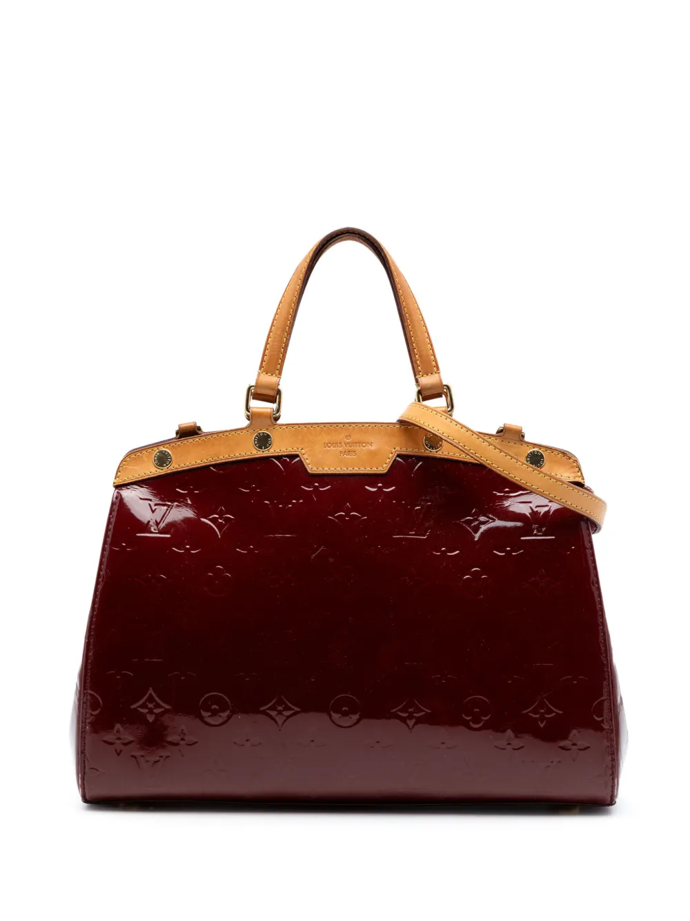 Louis Vuitton Pre-Owned 2014 Monogram Vernis Brea MM satchel - Rosso