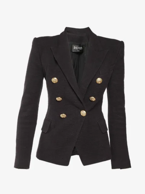 Balmain Pre-Owned double-breasted tweed blazer