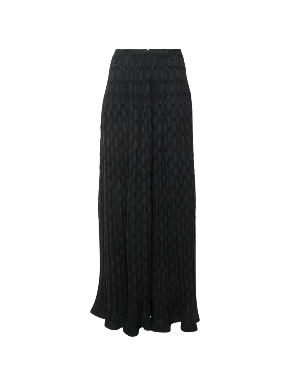 Alaïa Pre-Owned textured Lurex knit maxi skirt - Nero