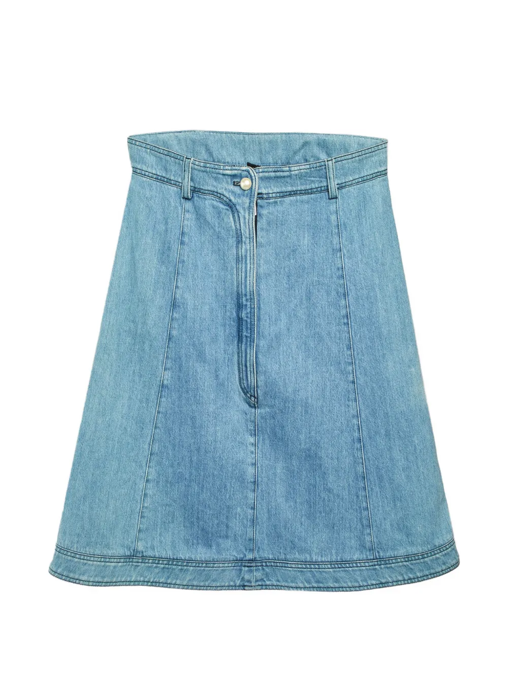CHANEL Pre-Owned strapless denim mini dress - Blu