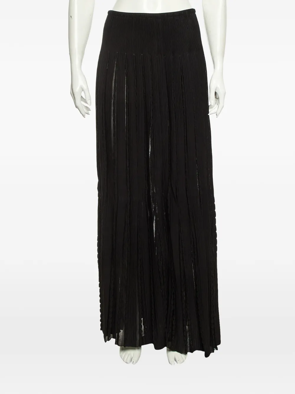 Alaïa Pre-Owned textured knit skirt - Nero