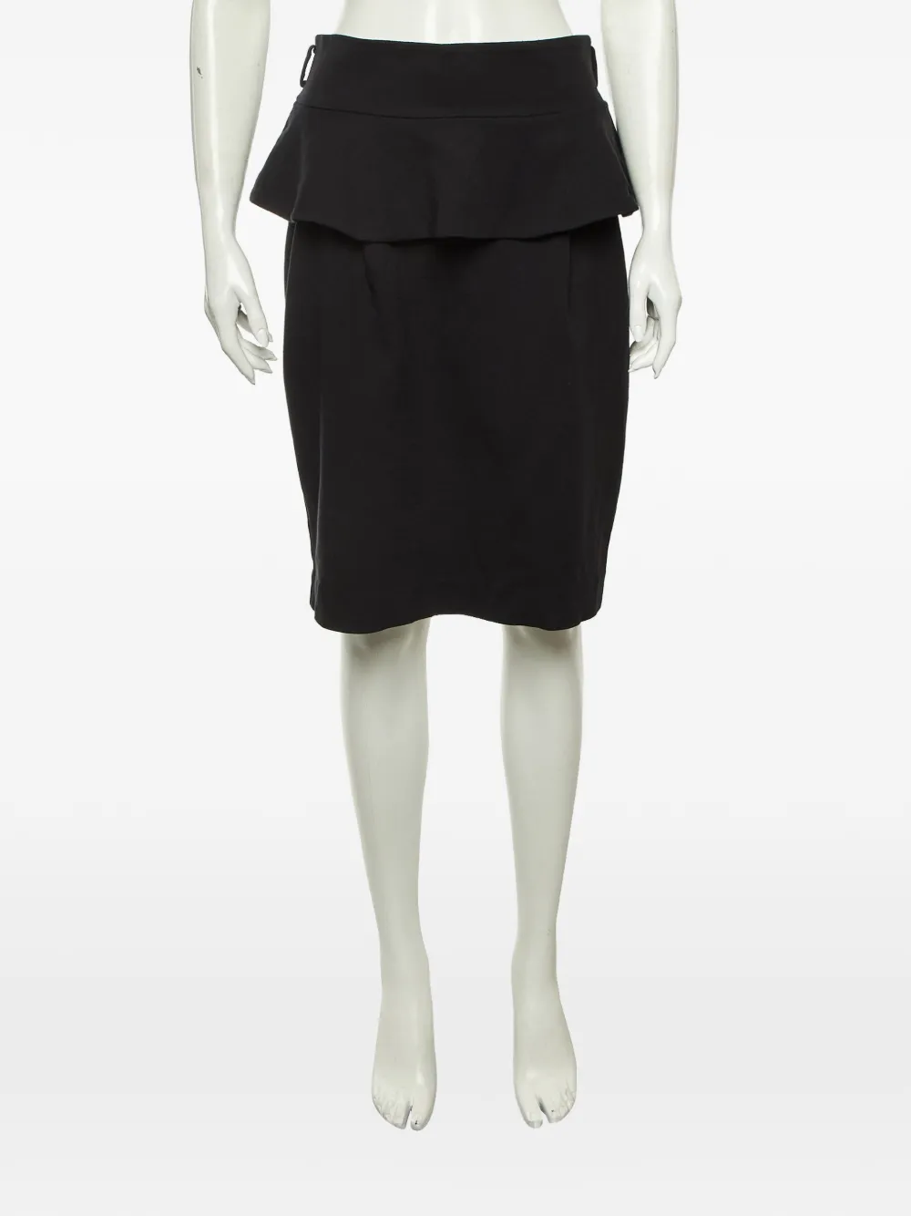 Just Cavalli Vintage peplum-trim pencil mini skirt - Nero