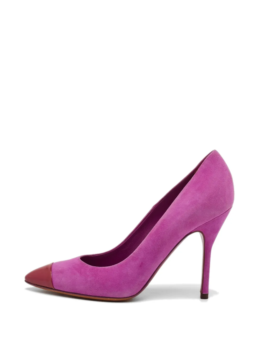 Pre-owned Saint Laurent Cap-toe Pointed-toe Pumps In Pink