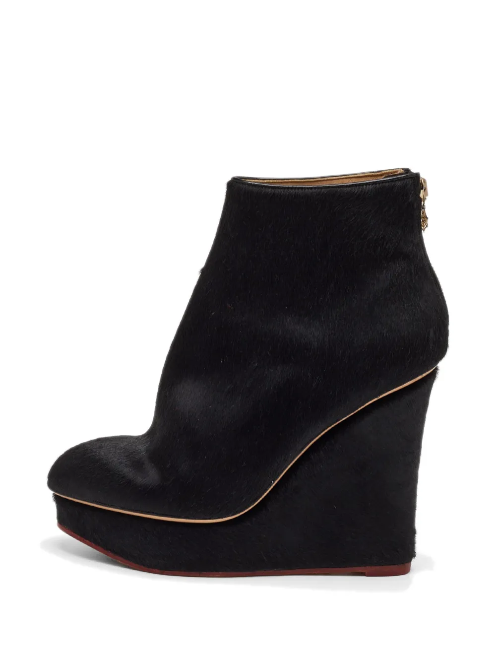 Charlotte Olympia wedged ankle boots - Nero