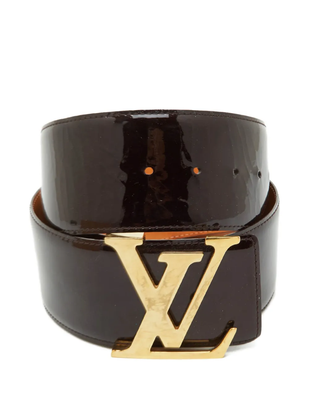 Louis Vuitton Pre-Owned LV Initiales Vernis leather belt - Brown