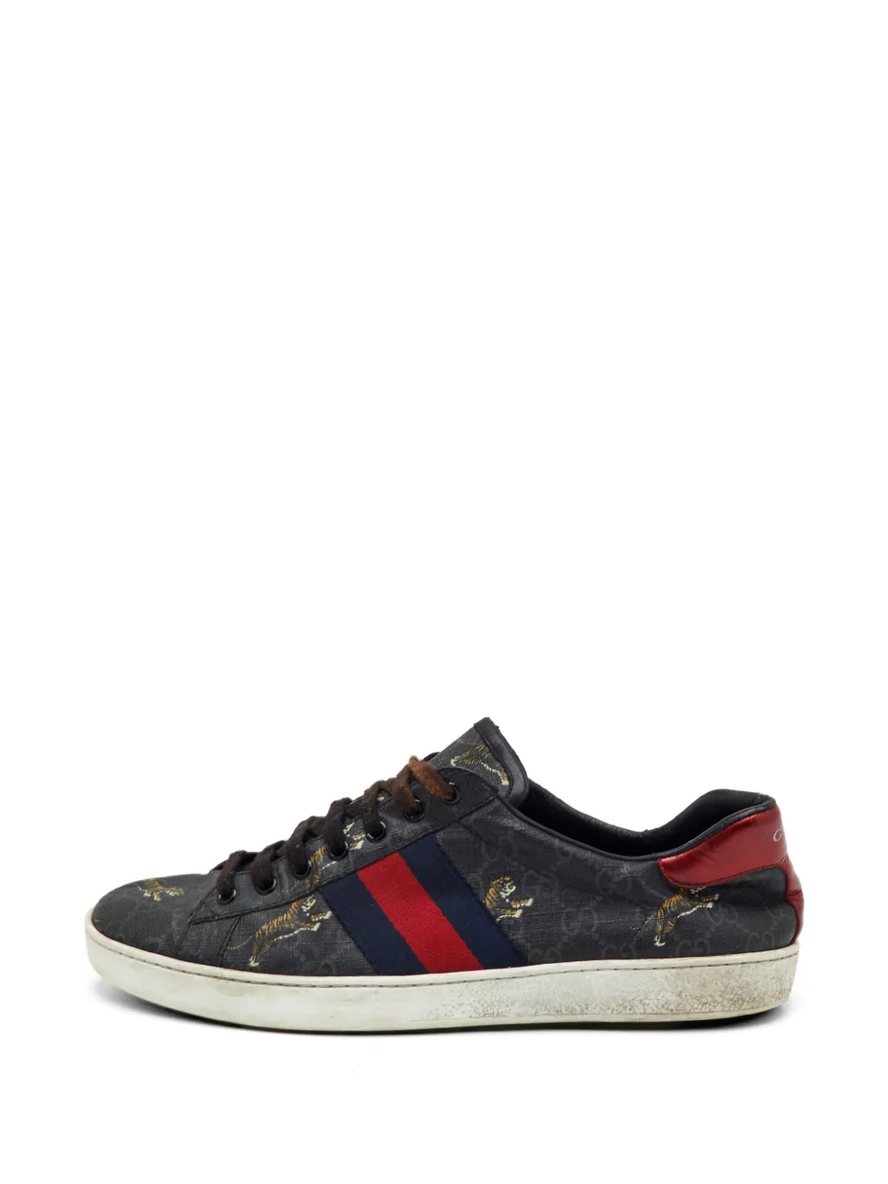 Gucci Pre-Owned Ace Tiger printed sneakers - Nero