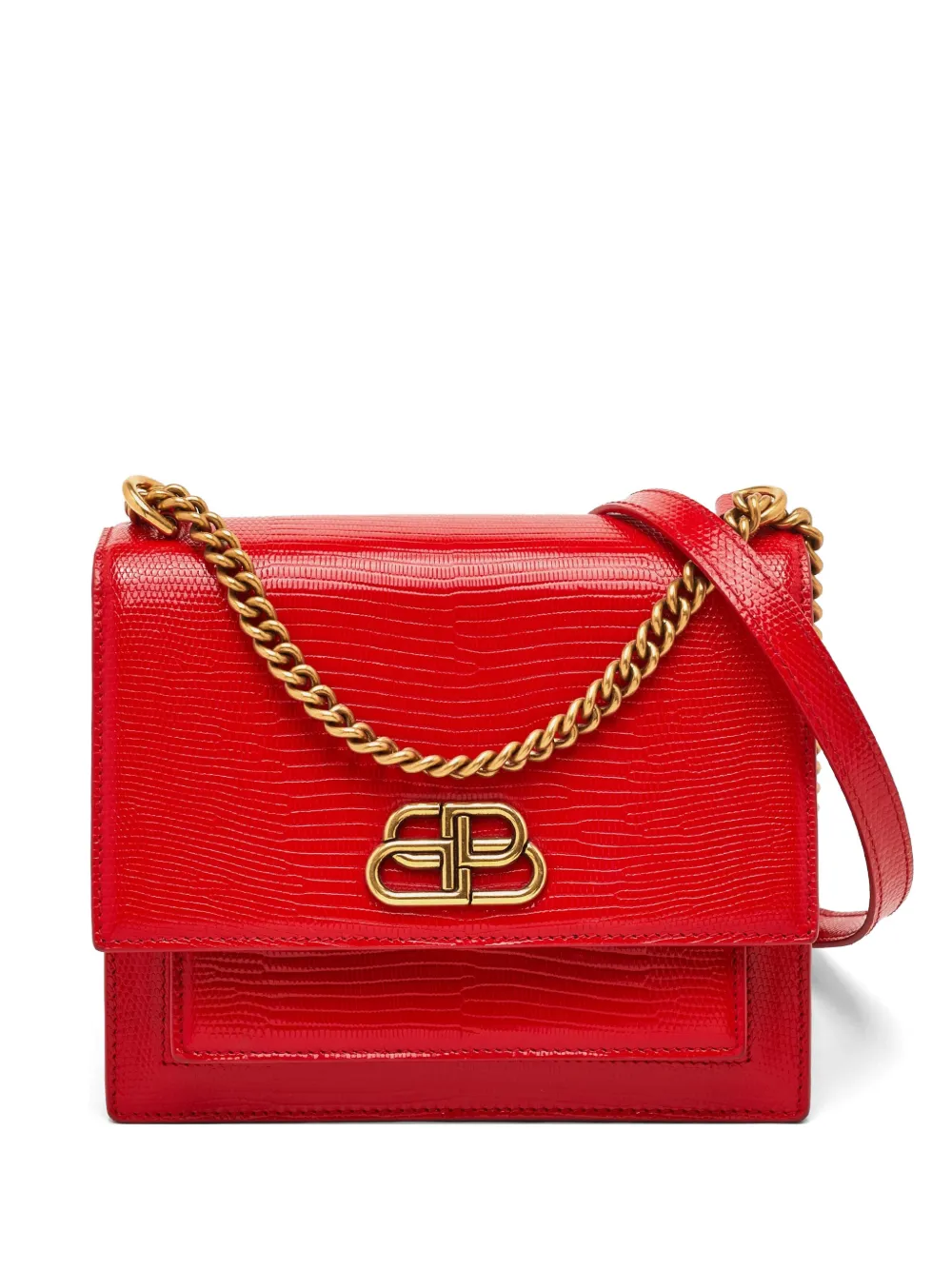 Balenciaga Pre-Owned sharp lizard-embossed shoulder bag - Rot